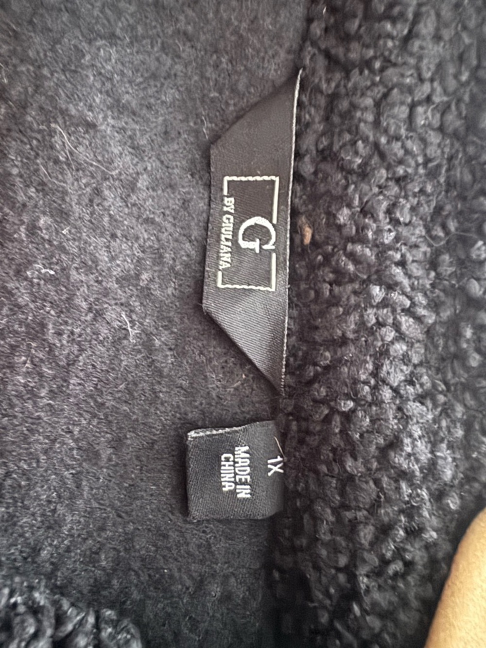 G by Giuliana Black Sherpa Coat
